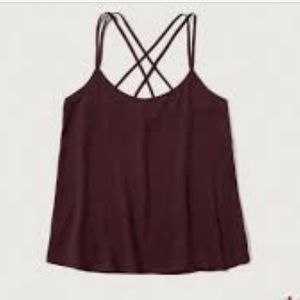 Abercrombie and Fitch strappy burgundy tank top
